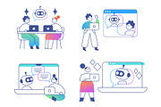 100+ Line People Editable Stroke, a Person Illustration by Vector_Art (Thumbnail 23 of 29)