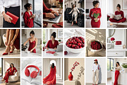 100 Red Aesthetic Stock Photos, a Person Photo by Selenique Studio (Thumbnail 9 of 12)
