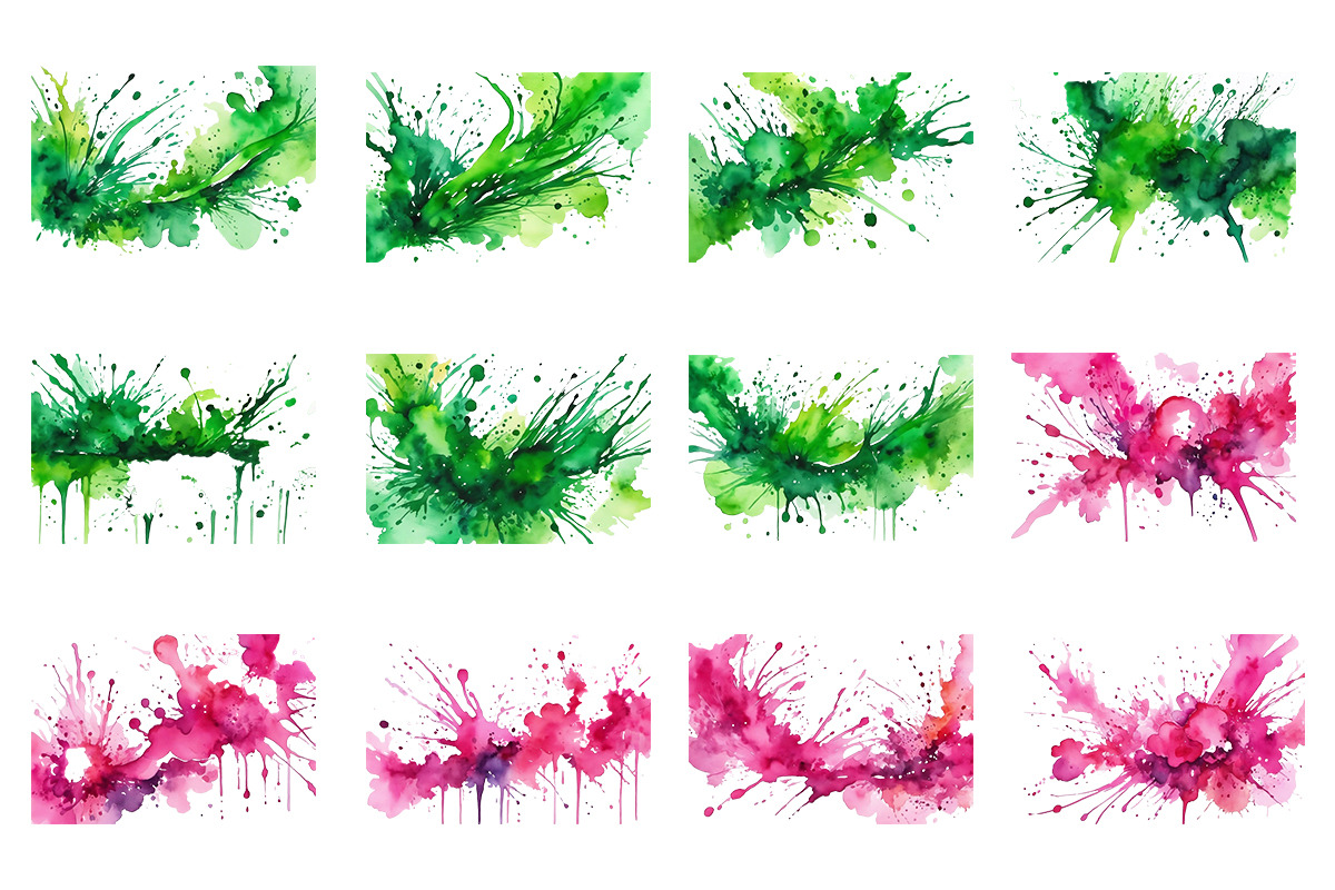 Abstract ink splatter brush stroke, a Background Graphic by Pixeness
