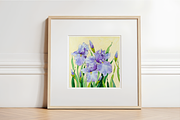 Watercolor Purple Irises Printable, a Decorative Illustration by Harmony Draws (Thumbnail 3 of 3)