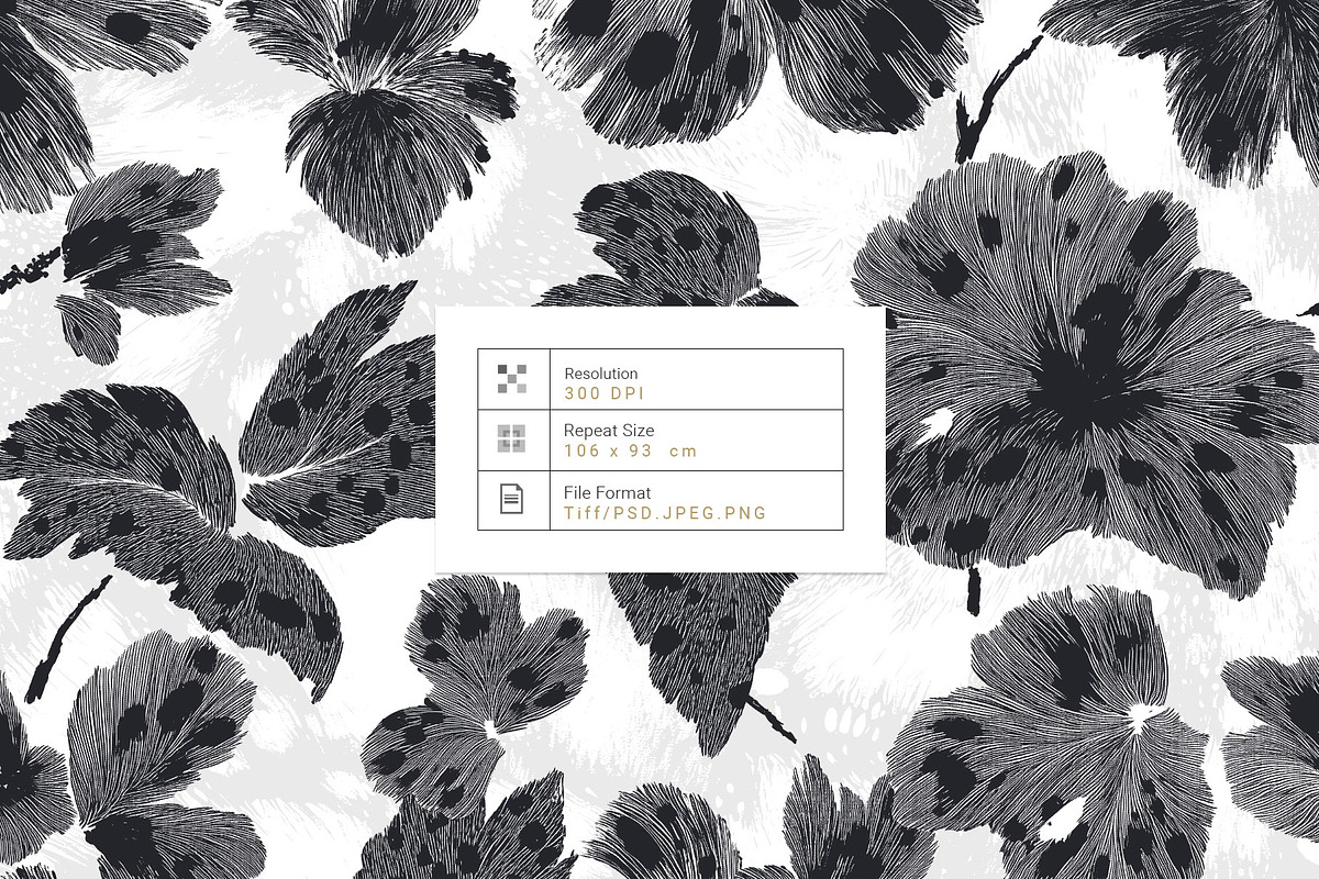 Mono Chic Abstract Floral Pattern, a Pattern Graphic by TSTUDIO (Photo 4 of 14)