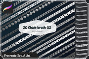 20 Chain Procreate brushes 02, a Brush Add-On by Nan'Heidi (Thumbnail 1 of 5)