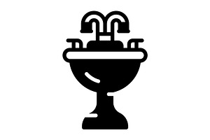 Sink washbasin solid icon, a Solid Icon by Creative priyanka