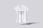 Women V-Neck T-Shirt Mockup, a Shirt Mockup by Rielismee (Thumbnail 6 of 6)