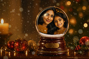 Christmas Snow Globe Photo Effect, a Social Media Template by DesignerCandies (Thumbnail 4 of 4)