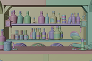 Stylized 3D Medieval Bartender, a Scene 3D Model by Dudukbersama (Thumbnail 2 of 3)