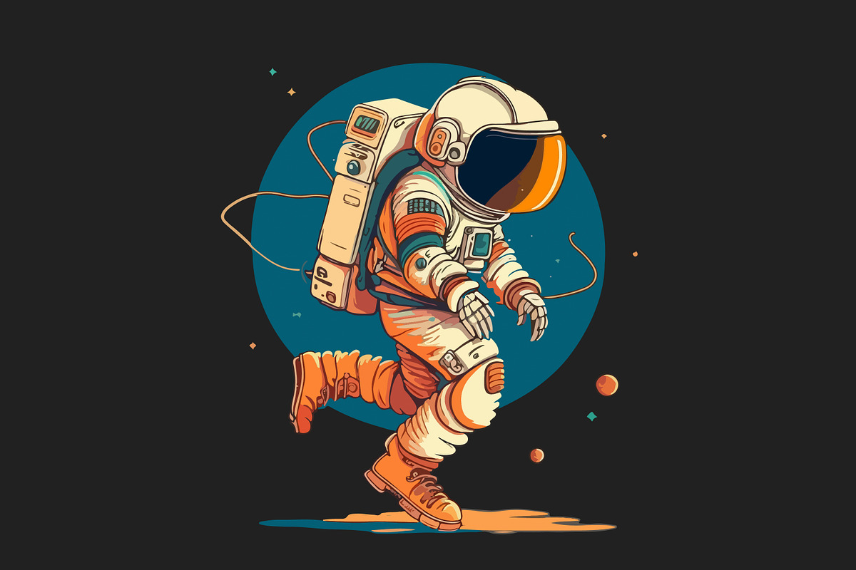 Astronaut t-shirt bundle. 20 vector, a Technology Illustration by Fractal fonts & graphics (Photo 10 of 21)