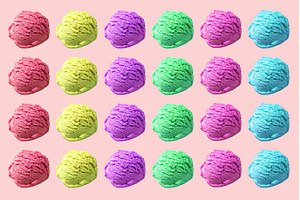 Ice cream ball pattern isolated on, a Food & Drink Photo by Yulia Furman