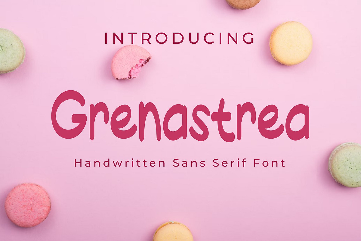 Grenastrea Sans Handwritten Font, a Handwritten Font by Gumrega Studio (Photo 1 of 5)
