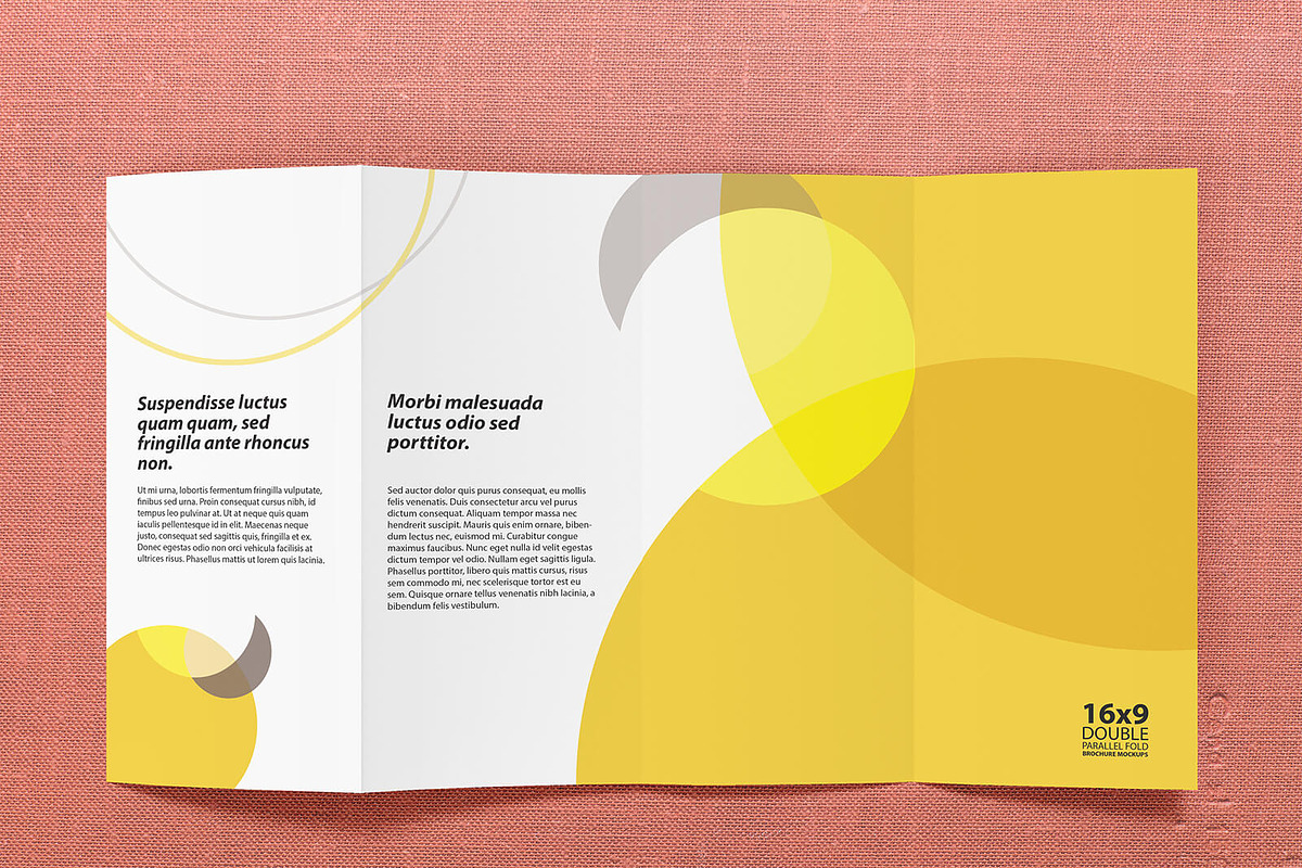 169 Double Parallel Brochure Mockup, a Mockup by Vectogravic Design