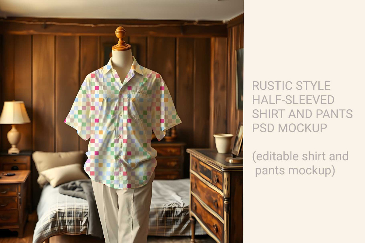Rustic Men's wear sleeve shirt psd, a Shirt Mockup by jenartstudio (Photo 1 of 3)