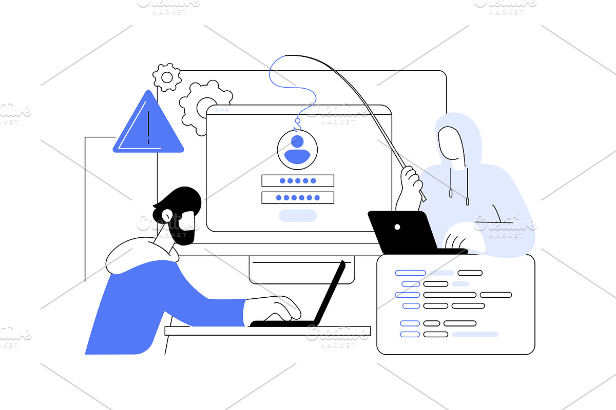 Phishing isolated cartoon vector, a Technology Illustration by Visual Generation