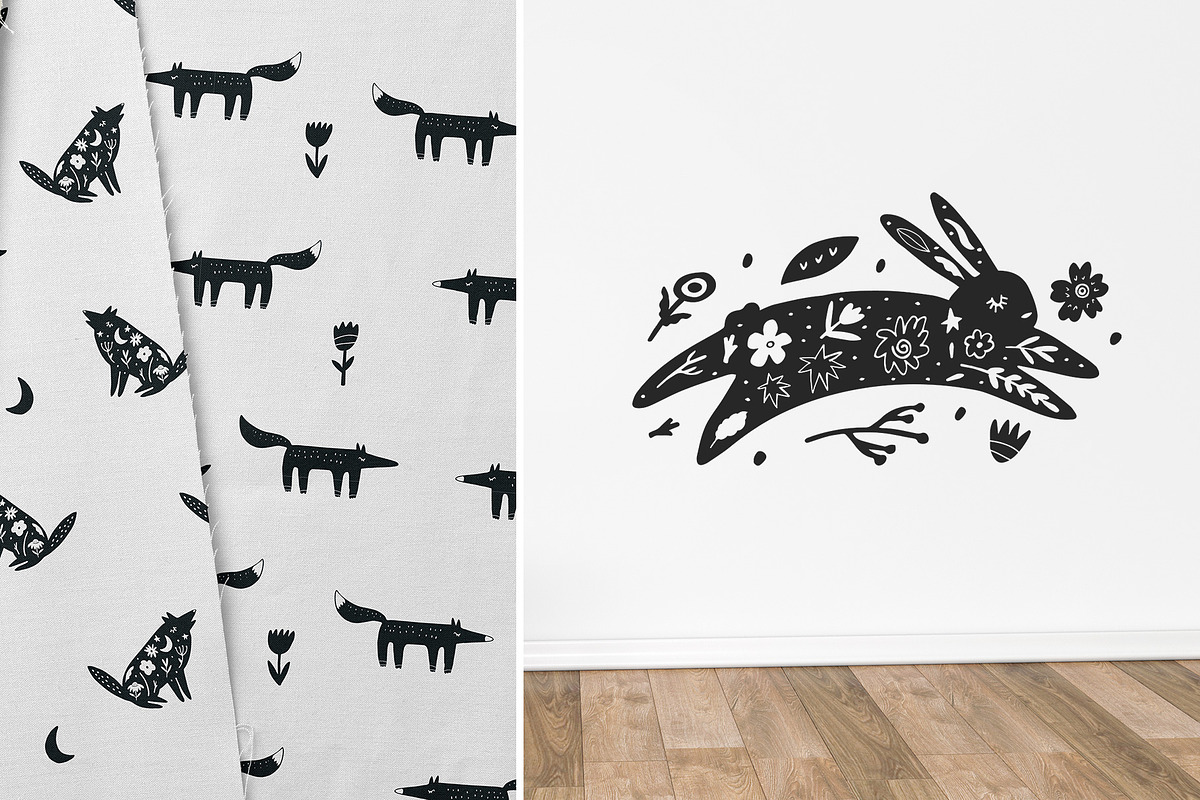 Folk Animal Illustrations, a Graphic by danceyourlife (Photo 6 of 12)