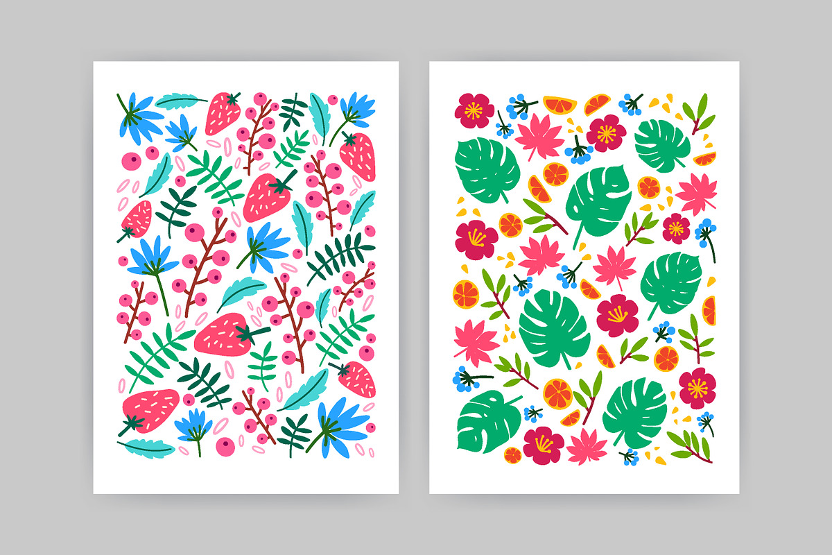 Summer cards, seamless patterns, a Decorative Illustration by Good Studio (Photo 3 of 19)