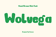 Wolvega - Hand Drawn Kids Font, a Handwritten Font by Elmous (Thumbnail 1 of 7)