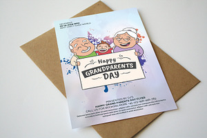 Happy Grandparents Day Card, a Card Template by graphicforest