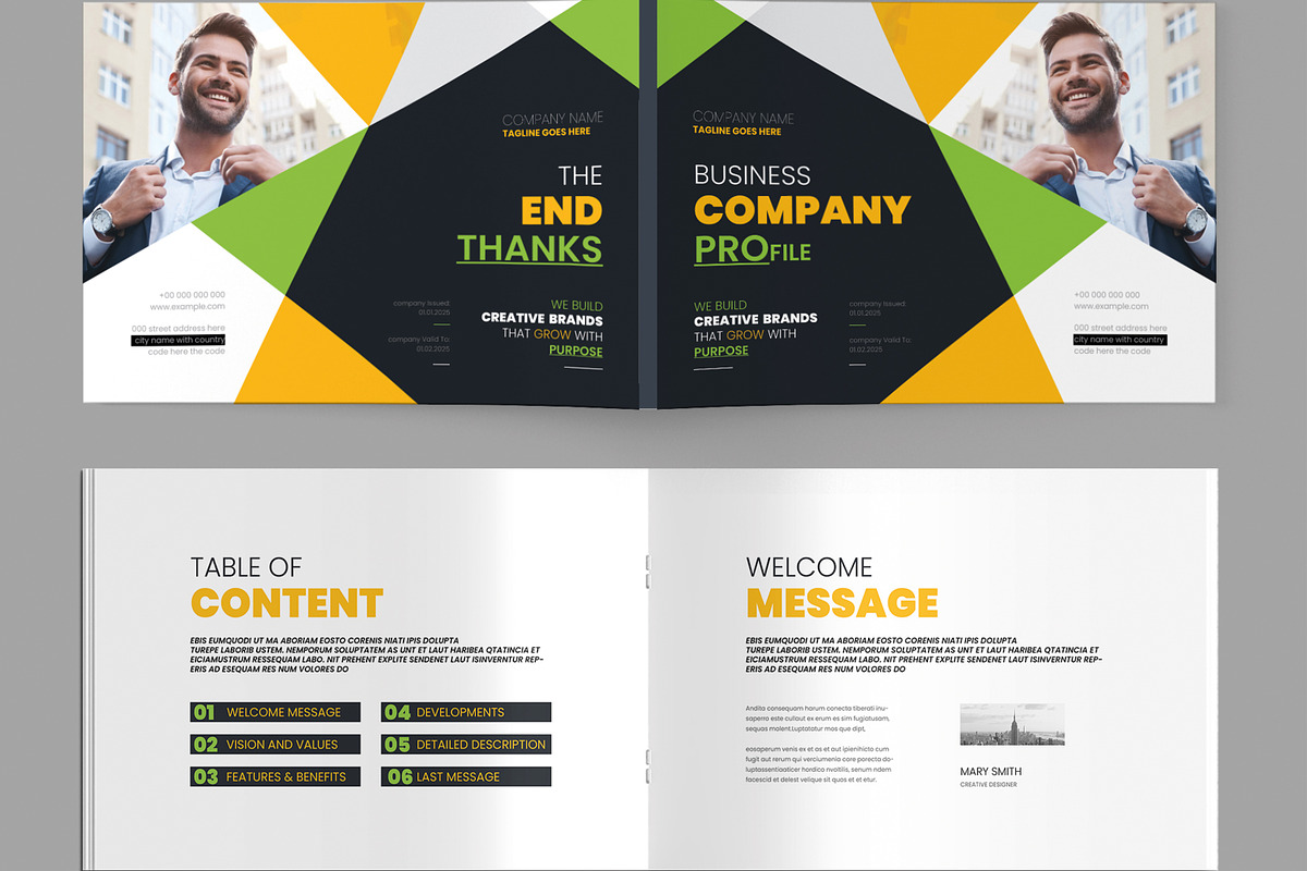 Business Company Profile Brochure, a Brochure Template by MightyDesign (Photo 2 of 8)