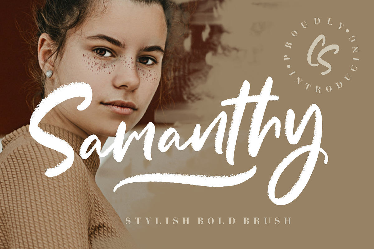 Samanthy Stylish Brush Script, a Script Font by Creatype Studio (Photo 1 of 9)