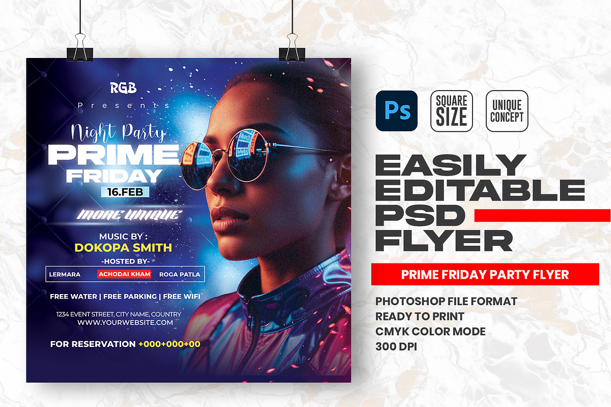 Prime friday Party Flyer Design, a Flyer Template by Shajib Shikder (Photo 1 of 2)