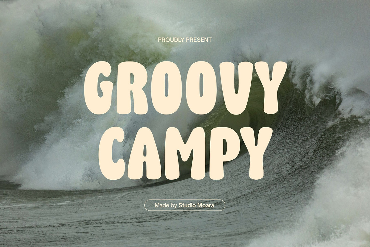 Groovy Campy - Bold Retro Fonts, a Font by Studio Moara (Photo 1 of 8)