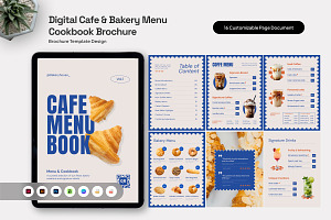 Digital Cafe Menu Brochure, a Brochure Template by twinstd