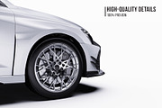 2026 Sport Performance Hatchback Set, an Advertising Mockup by Halal Graphic Studio (Thumbnail 4 of 12)