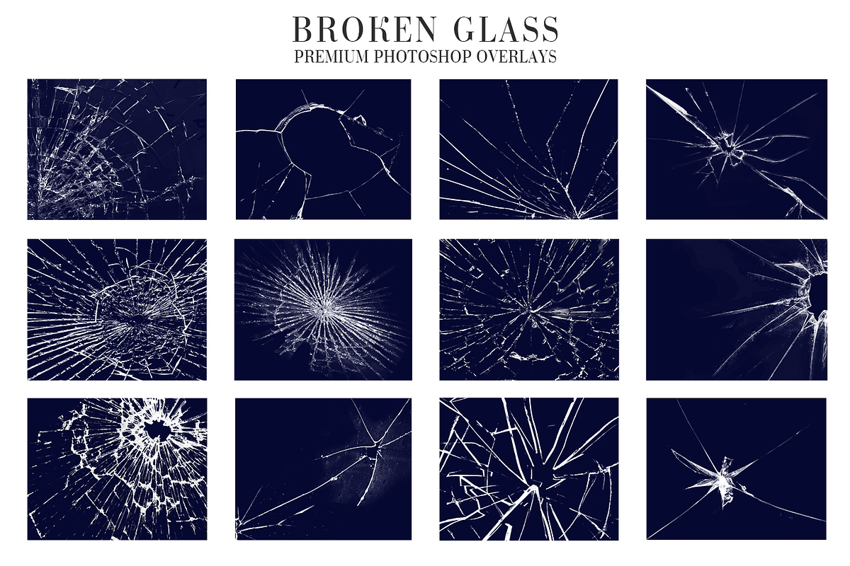 Broken Glass Overlays Photoshop, a Plug-in Add-On by FixThePhoto (Photo 2 of 32)