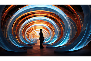 spiral vortex light ai generated, a Technology Photo by pikepicture