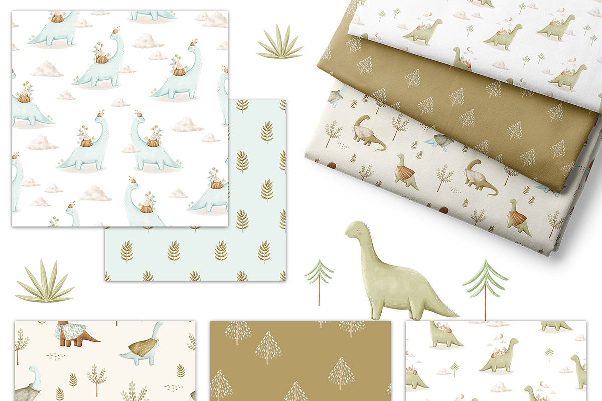 My friend Dinosaur - baby collection, a Decorative Illustration by polikarpovaart (Photo 12 of 18)