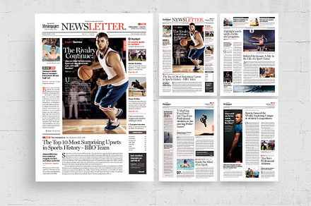 Sports Newsletter Template, a Flyer Template by BrandPacks