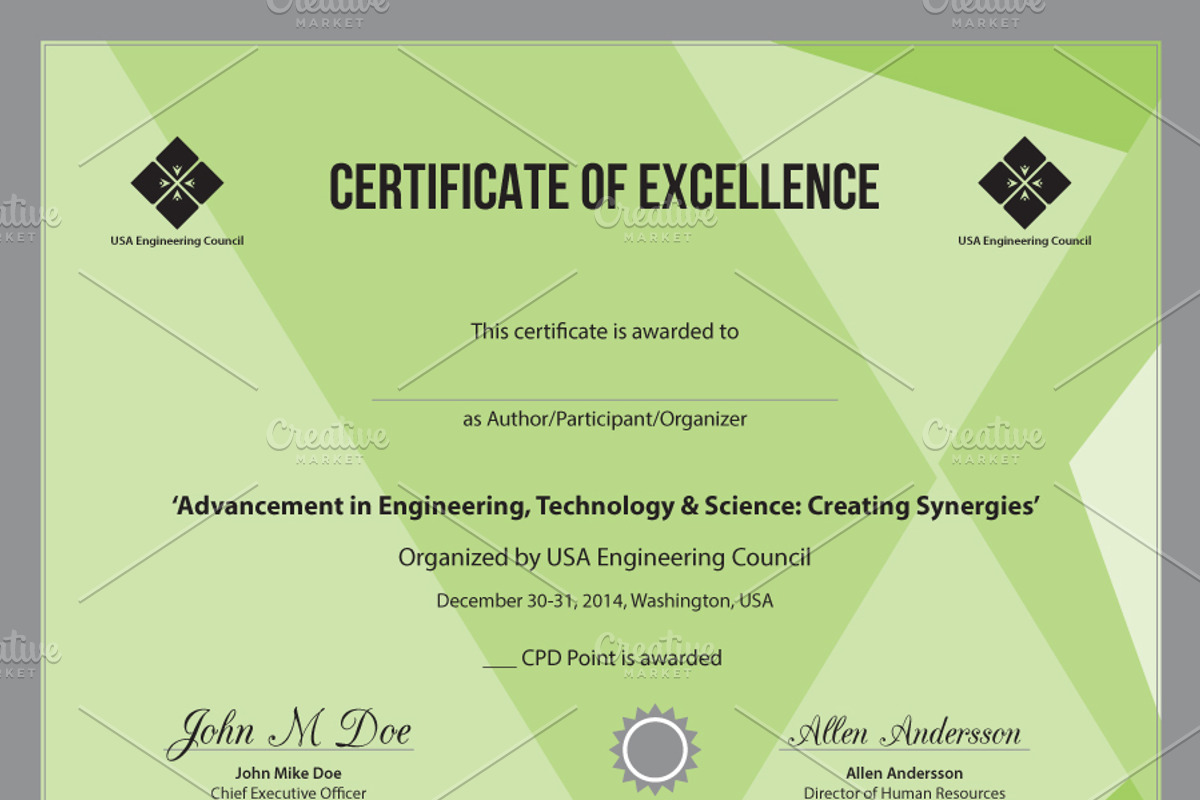 Certificates of Excellence, a Stationery Template by Zia Grfx (Photo 5 of 10)