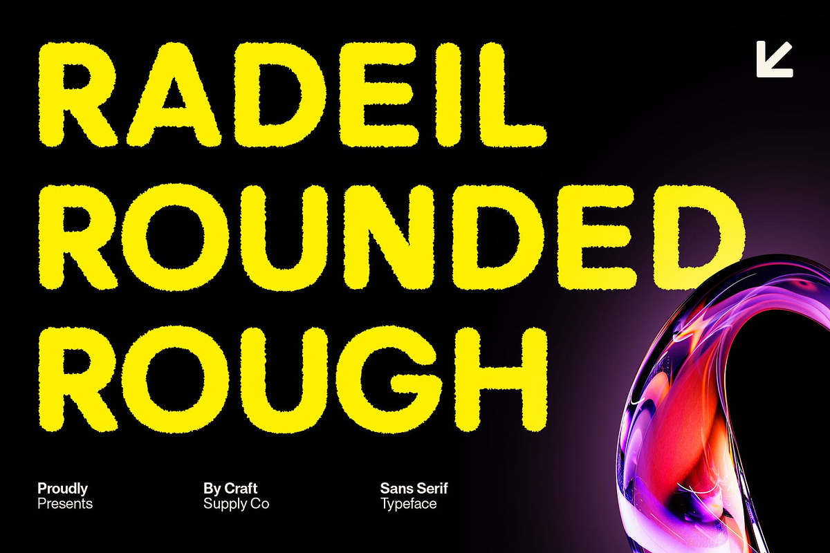 Radeil Rounded Rough, a Sans Serif Font by Craft Supply Co. (Photo 1 of 8)