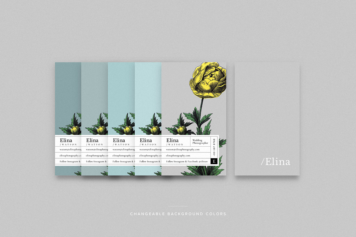 Elina business card, a Business Card Template by 1948 Creative Co. (Photo 4 of 4)