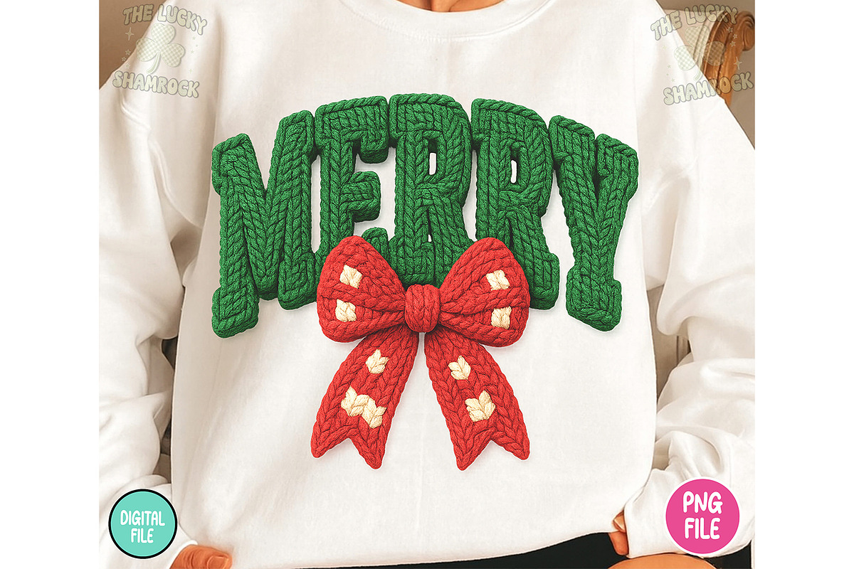 Merry Christmas Crochet PNG, a Seasonal Illustration by RETROVIBZDESIGNS (Photo 3 of 6)
