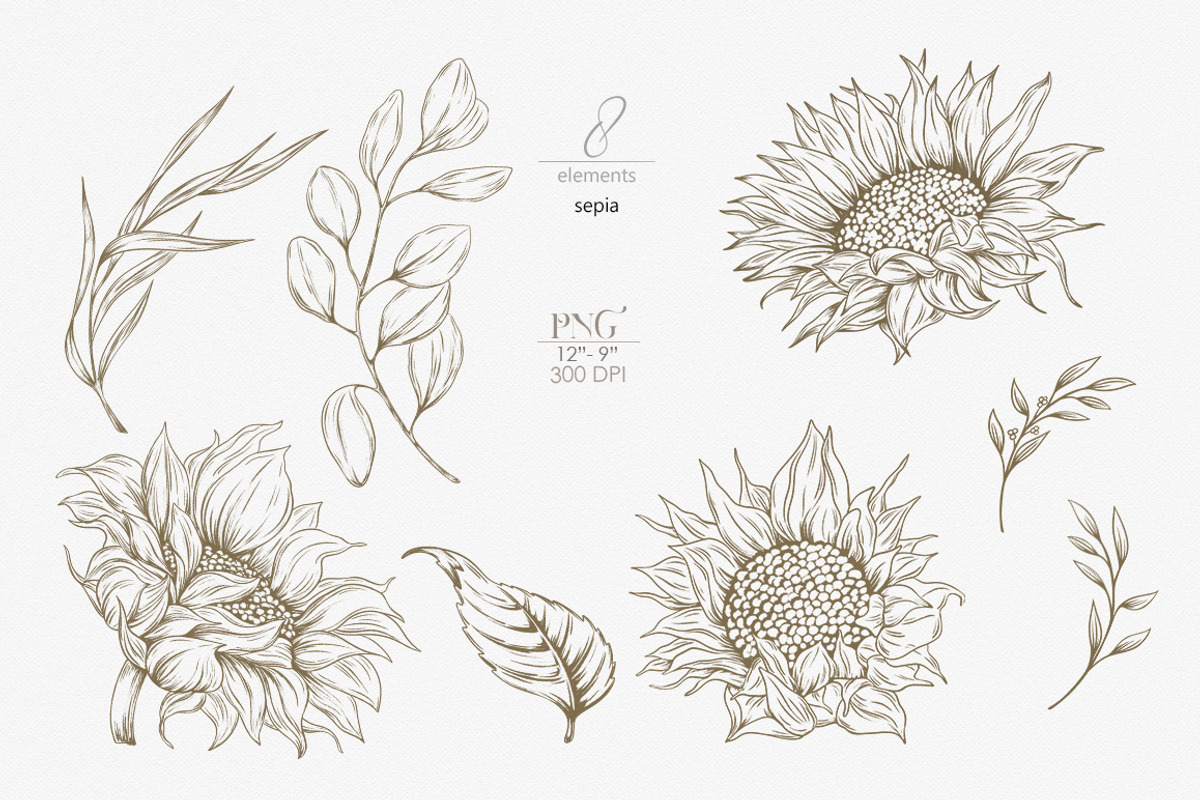 Watercolor Sunflowers and Peonies, a Decorative Illustration by ReachDreams (Photo 7 of 10)