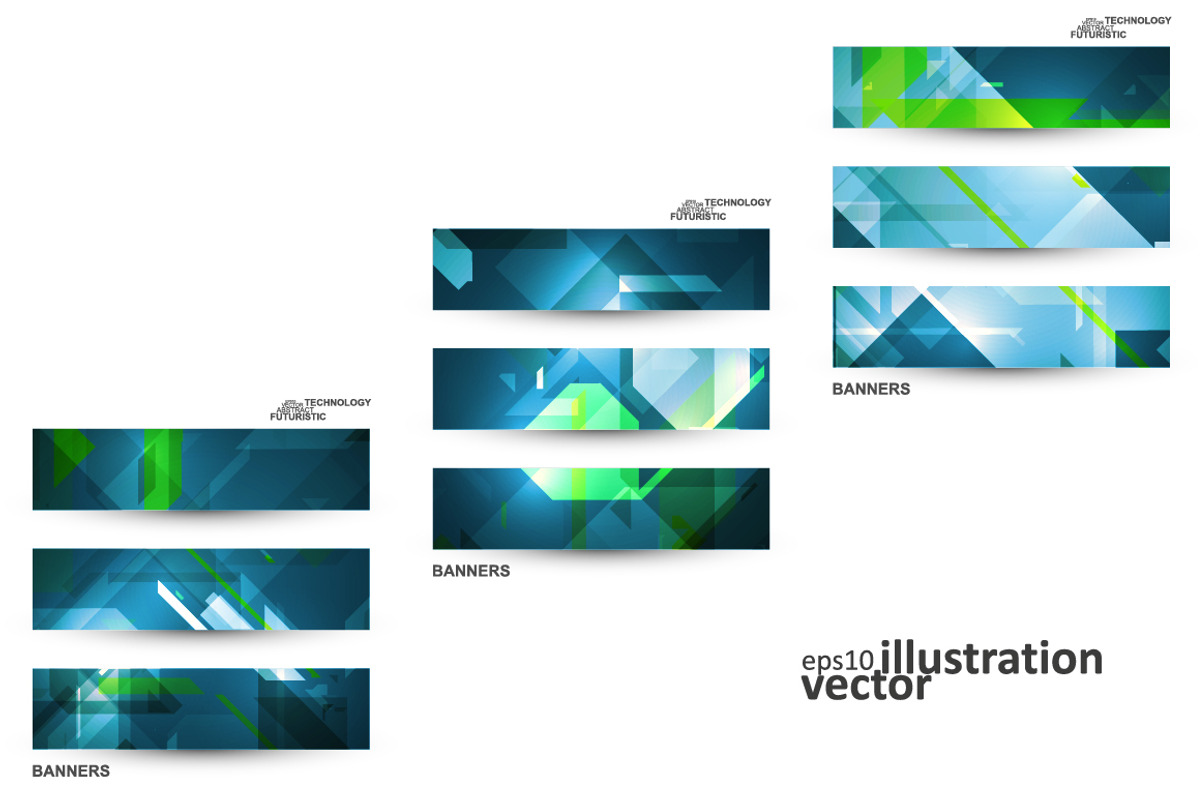 Set of banners, a Pattern Graphic by majcot