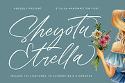 Sheyotu Etrella Stylish Handwritten, a Script Font by stylishtype.co (Thumbnail 1 of 20)