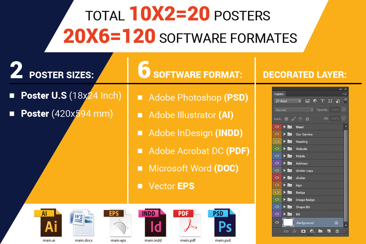 10 Construction Poster Bundle, a Flyer Template by Imagine Design Studio (Photo 2 of 12)