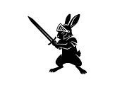 Warrior Bunny Knight Silhouette, an Illustration by jahid234 (Thumbnail 14 of 49)