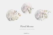 Watercolor Floral Moons, an Illustration by Chus Moreno Studio (Thumbnail 4 of 6)