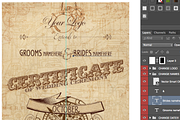 Steampunk wedding certificate PSD, an Illustration by art.podolski (Thumbnail 3 of 3)