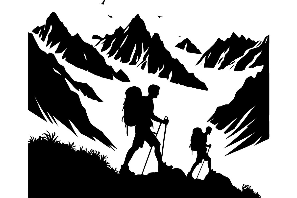 Hiking Adventure Scene Bundle, an Object Graphic by Designer_Momina (Photo 8 of 13)