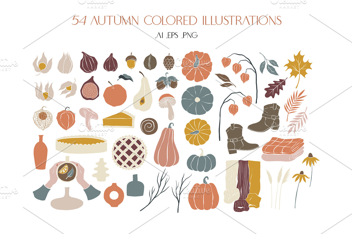 Abstract Autumn Set, an Illustration by Natalia Fedorova (Photo 4 of 17)