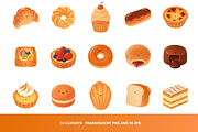 50 Kawaii Bakery Pastry Clipart, a Food Illustration by Luxe (Thumbnail 3 of 4)