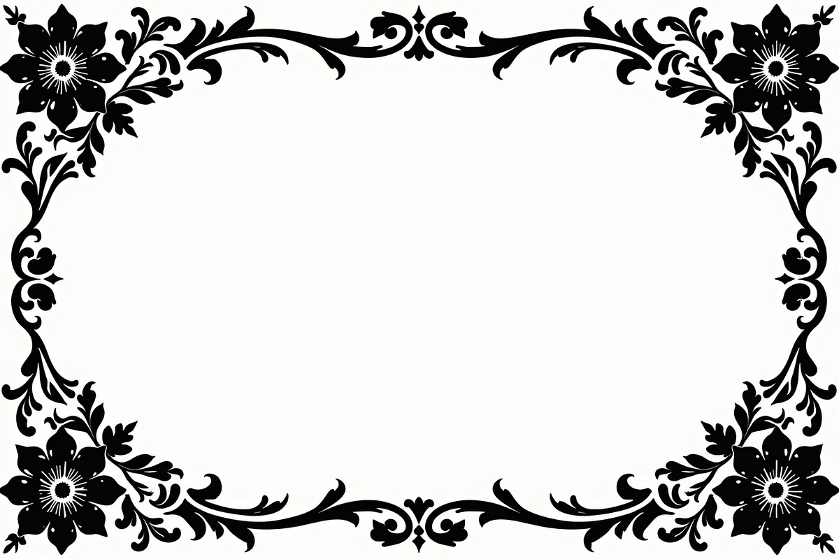 Elegant Floral Border Vector Design,, an Illustration by Amazin_art (Photo 21 of 26)
