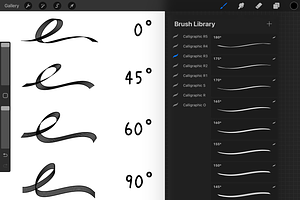 Procreate Calligraphic Brushes Iii