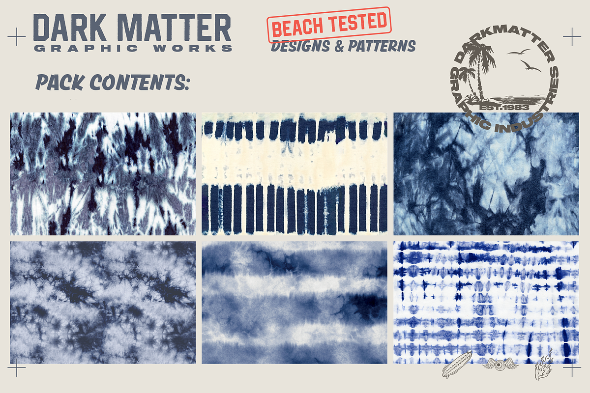 6x Seamless Tiedye Pack 20, a Pattern Graphic by darkmatter_graphicworks (Photo 2 of 3)