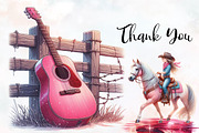 Cowgirl Summer Clipart, a Seasonal Illustration by RobertsArt (Thumbnail 6 of 8)