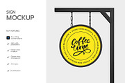 Hanging Round Signboard Mockup, a Product Mockup by graphypix (Thumbnail 2 of 4)