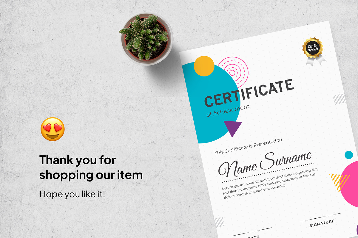 Certificate Template, a Stationery Template by Panen Creative (Photo 3 of 3)